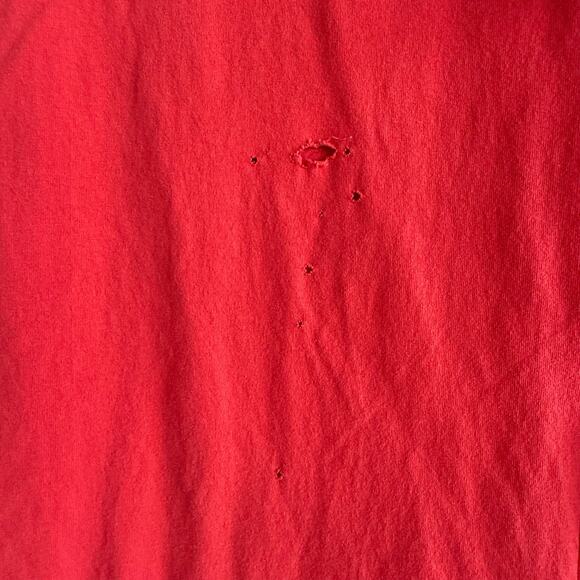 Vintage 90s Chicago Bulls T-Shirt Red B-Ball Graphic Made in USA Size Youth XL - Picture 5 of 5